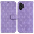For Samsung Galaxy A13 4G Double 8-shaped Embossed Leather Phone Case(Purple)