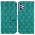 For Samsung Galaxy A32 4G Double 8-shaped Embossed Leather Phone Case(Green)