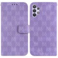 For Samsung Galaxy A32 4G Double 8-shaped Embossed Leather Phone Case(Purple)