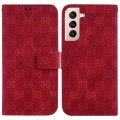 For Samsung Galaxy S21+ 5G Double 8-shaped Embossed Leather Phone Case(Red)