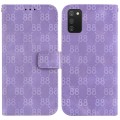 For Samsung Galaxy A02s EU 166.5mm Double 8-shaped Embossed Leather Phone Case(Purple)