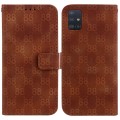 For Samsung Galaxy A51 Double 8-shaped Embossed Leather Phone Case(Brown)