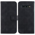 For Samsung Galaxy S10 Double 8-shaped Embossed Leather Phone Case(Black)