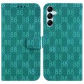 For Samsung Galaxy A15 Double 8-shaped Embossed Leather Phone Case(Green)