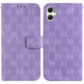 For Samsung Galaxy A05 Double 8-shaped Embossed Leather Phone Case(Purple)