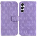 For Samsung Galaxy A05s Double 8-shaped Embossed Leather Phone Case(Purple)