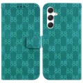 For Samsung Galaxy S24+ 5G Double 8-shaped Embossed Leather Phone Case(Green)