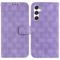 For Samsung Galaxy S24 5G Double 8-shaped Embossed Leather Phone Case(Purple)
