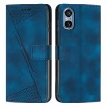 For Sony Xperia 5 V Dream Triangle Leather Phone Case with Lanyard(Blue)