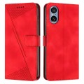 For Sony Xperia 5 V Dream Triangle Leather Phone Case with Lanyard(Red)