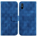 For Xiaomi Redmi 9A Double 8-shaped Embossed Leather Phone Case(Blue)