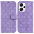 For Xiaomi Redmi Note 13 Pro+ 5G Double 8-shaped Embossed Leather Phone Case(Purple)