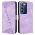 For vivo Y100 IDN Dream Triangle Leather Phone Case with Lanyard(Purple)