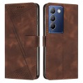 For vivo Y100 IDN Dream Triangle Leather Phone Case with Lanyard(Brown)