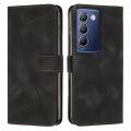 For vivo Y100 IDN Dream Triangle Leather Phone Case with Lanyard(Black)