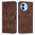 For vivo Y38 5G Dream Triangle Leather Phone Case with Lanyard(Brown)