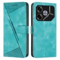 For Tecno Pova 6 Dream Triangle Leather Phone Case with Lanyard(Green)