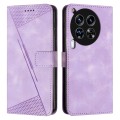 For Tecno Camon 30 4G / 5G Dream Triangle Leather Phone Case with Lanyard(Purple)