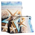 For Samsung Galaxy Tab A9+ Sewing Litchi Texture Smart Leather Tablet Case(Starfish)