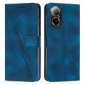For Realme C67 4G Global Dream Triangle Leather Phone Case with Lanyard(Blue)