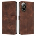 For Realme C67 4G Global Dream Triangle Leather Phone Case with Lanyard(Brown)