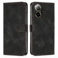 For Realme C67 4G Global Dream Triangle Leather Phone Case with Lanyard(Black)