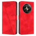 For Realme 12+ Dream Triangle Leather Phone Case with Lanyard(Red)