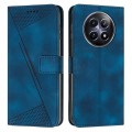 For Realme 12 Dream Triangle Leather Phone Case with Lanyard(Blue)