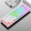 XUNFOX K30 Transparent 61-Keys Blacklit Wired Mechanical Keyboard, Cable Length: 1.5m(White)