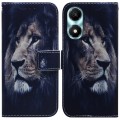 For Honor X5 Plus / Play 40C Coloured Drawing Flip Leather Phone Case(Lion)