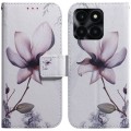For Honor X6a Coloured Drawing Flip Leather Phone Case(Magnolia)