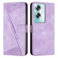 For OPPO A79 5G Dream Triangle Leather Phone Case with Lanyard(Purple)