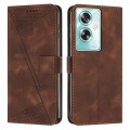 For OPPO A79 5G Dream Triangle Leather Phone Case with Lanyard(Brown)