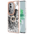 For OPPO Reno11 Pro 5G Global Electroplating Dual-side IMD Phone Case with Ring Holder(Totem Elephan