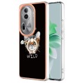 For OPPO Reno11 Pro 5G Global Electroplating Dual-side IMD Phone Case with Ring Holder(Natural Growt