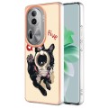 For OPPO Reno11 Pro 5G Global Electroplating Dual-side IMD Phone Case with Ring Holder(Lucky Dog)