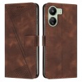 For Xiaomi Redmi 13C Dream Triangle Leather Phone Case with Lanyard(Brown)