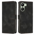 For Xiaomi Redmi 13C Dream Triangle Leather Phone Case with Lanyard(Black)