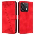 For Xiaomi Redmi Note 13 Dream Triangle Leather Phone Case with Lanyard(Red)