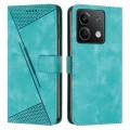 For Xiaomi Redmi Note 13 Dream Triangle Leather Phone Case with Lanyard(Green)
