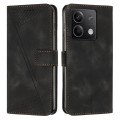 For Xiaomi Redmi Note 13 Dream Triangle Leather Phone Case with Lanyard(Black)