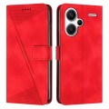 For Xiaomi Redmi Note 13 Pro+ Dream Triangle Leather Phone Case with Lanyard(Red)