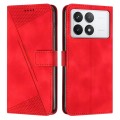 For Xiaomi Redmi K70 / K70 Pro Dream Triangle Leather Phone Case with Lanyard(Red)
