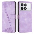 For Xiaomi Redmi K70 / K70 Pro Dream Triangle Leather Phone Case with Lanyard(Purple)