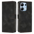 For Xiaomi Redmi Note 13 4G Global Dream Triangle Leather Phone Case with Lanyard(Black)