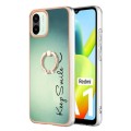 For Xiaomi Redmi A1 Electroplating Dual-side IMD Phone Case with Ring Holder(Smile)