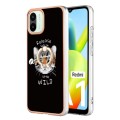 For Xiaomi Redmi A1 Electroplating Dual-side IMD Phone Case with Ring Holder(Natural Growth)