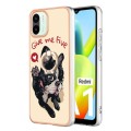 For Xiaomi Redmi A1 Electroplating Dual-side IMD Phone Case with Ring Holder(Lucky Dog)