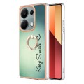 For Xiaomi Redmi Note 13 Pro 4G/Poco M6 Pro 4G Electroplating Dual-side IMD Phone Case with Ring Hol