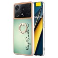 For Xiaomi Poco X6 Pro / Redmi K70E Electroplating Dual-side IMD Phone Case with Ring Holder(Smile)
